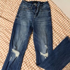 BKE Women's Boot Cut Jeans - Dark Blue